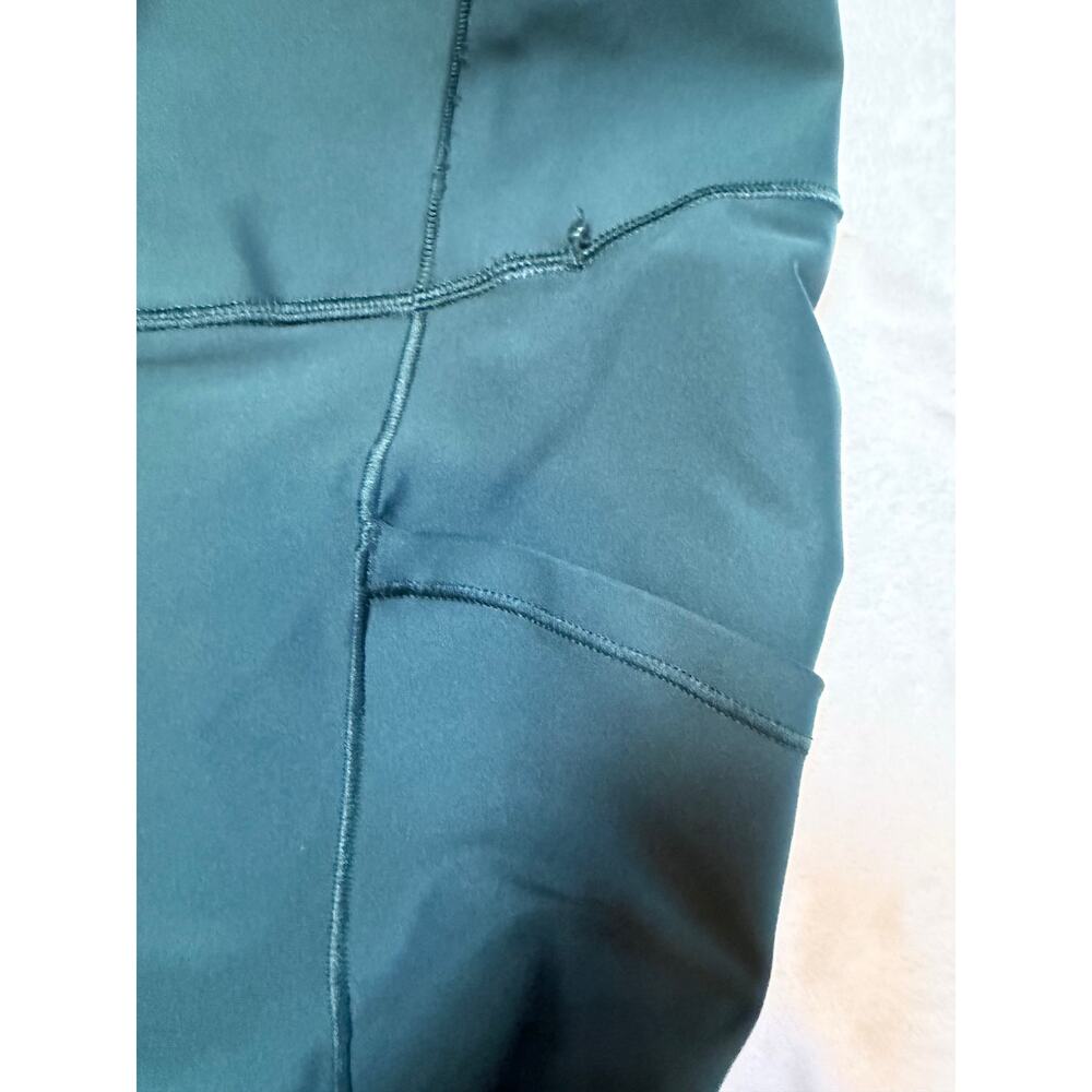 Athleta Leggings Interval Stash 7/8 Forest Dark Green Pockets Tights XS - Picture 6 of 7